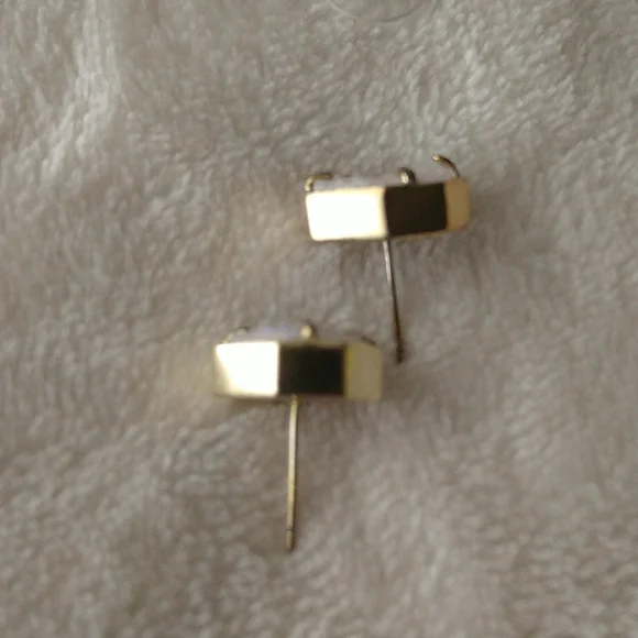 Kendra Scott Taylor Iridescent Drusy Earrings Gold Statement Studs - Picture 7 of 8